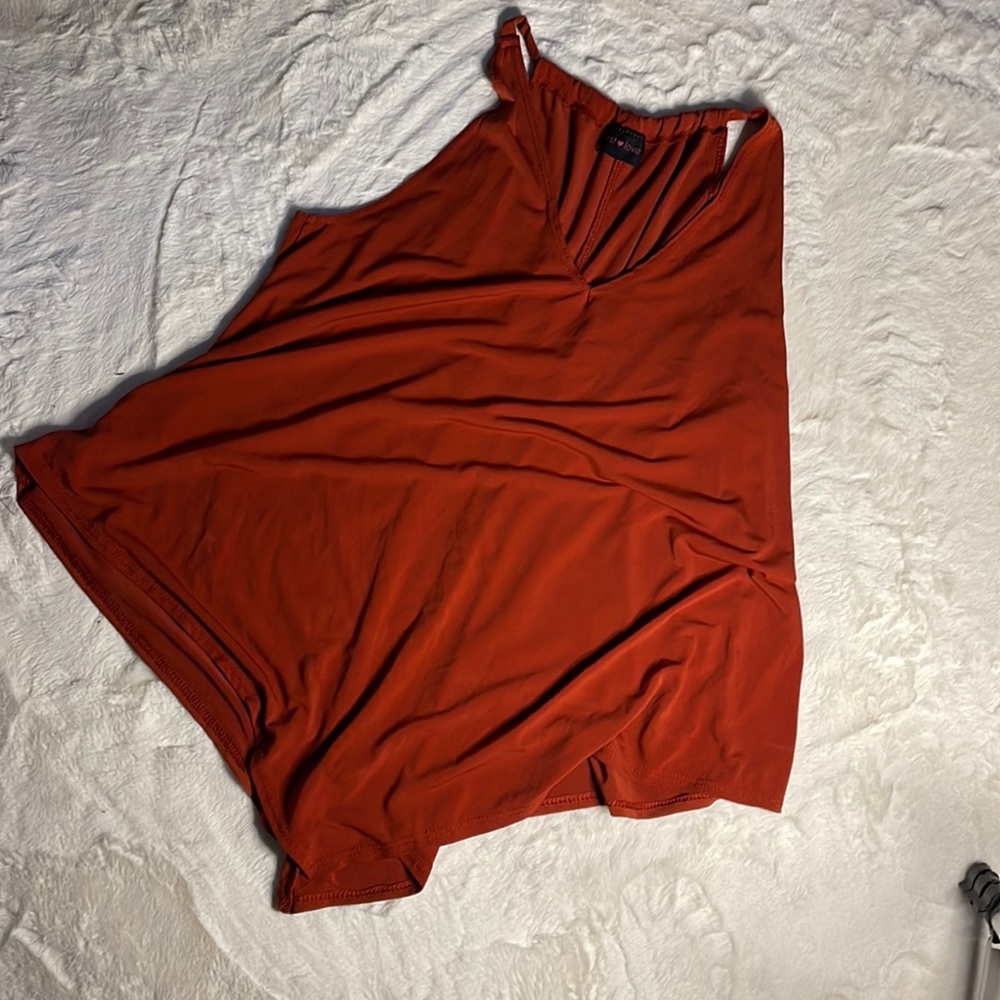 Burnt Orange flowy tank top blouse